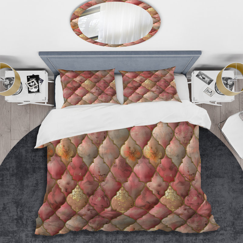 Soft Soft Glamour Luxe I - Ensemble de housse de couette transitionnel, Housse de couette simple et deux taies décorative