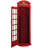 Red Old English Telephone Booth  Pool Cue Rack By RAM Game Room