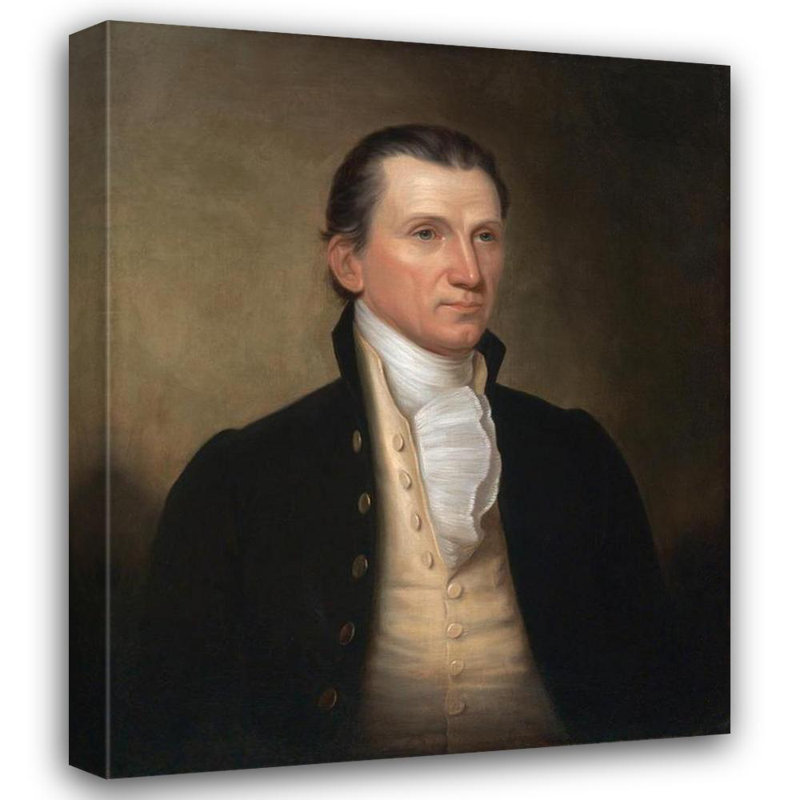 "James Monroe" by  James Herring - Gallery Wrap Canvas Wall Art, H 24 po x l 17 po