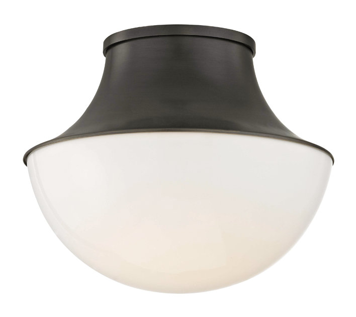 Alistair Single Light Glass Flush Mount