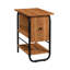 Table d'appoint en cerisier naturel, de style shaker traditionnel avec une touche moderne, compartiment de rangement caché à tablette réglable, convenant à une table basse ou à finition brune, pour une plus grande harmonie entre les décors, poudre