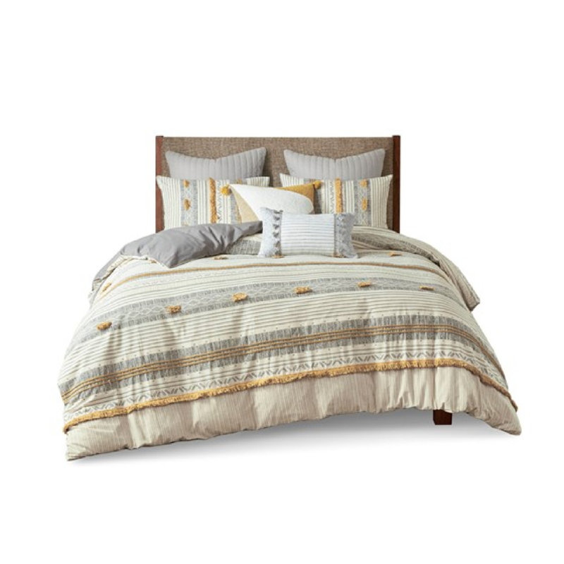 Ensembles de literie très doux en coton doux, motif rayé pour le confort de la maison