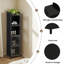 Modern Four-Tier Glass Door Cabinet With Featuring Five-Tier Storage, For Entryway Living Room Bathroom Dining Room-1177982771-1177982768