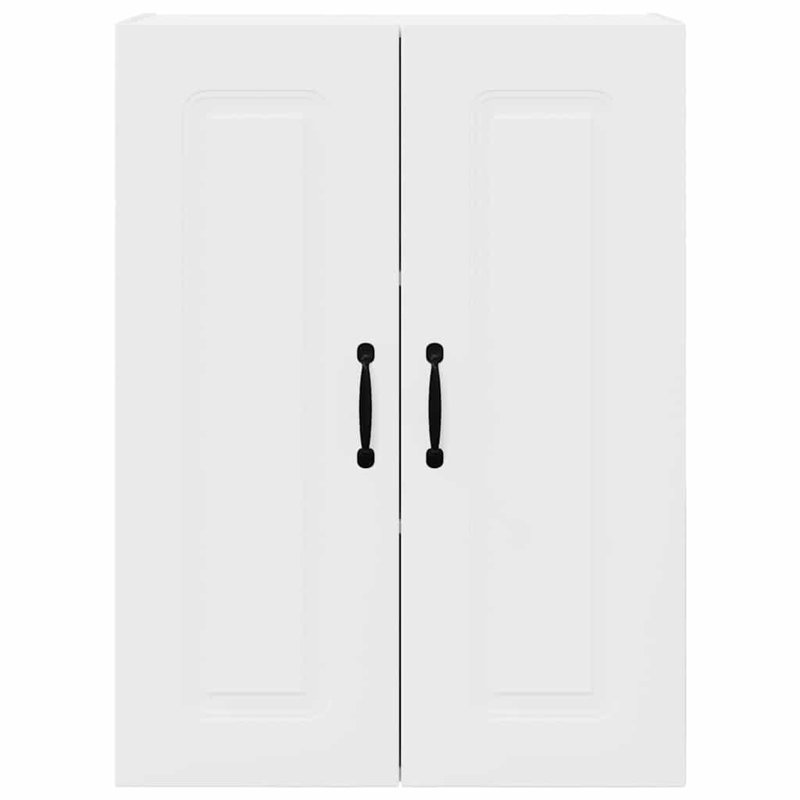 Vidaxl Kitchen Wall Cabinet Sonoma Oak 60 X 31 X 80 Cm Engineered Wood, 80cm H x 60cm W x 31cm D, White