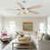 Modern 52 in. Crystal Reversible Ceiling Fan with Light Kit and Remote