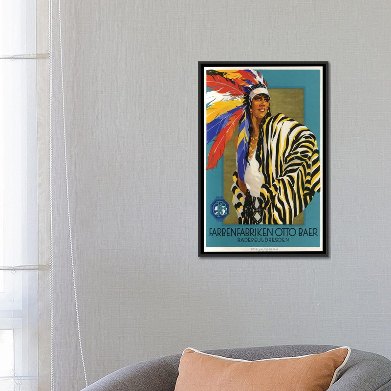 «Native American vêtements, 1929», impression sur toile, H 26 po x l 18 po x P 1,5 po, Toile avec cadre noir, Pas de tapis
