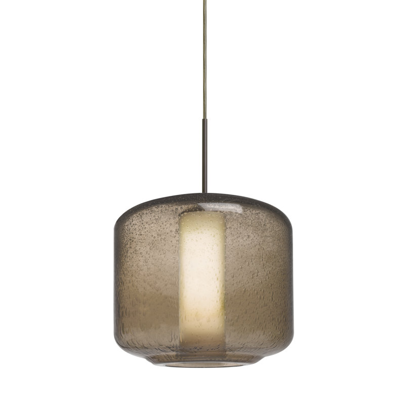 Luminaire tambour à tambour simple 1 lumières Spero, Bleu, Bronze