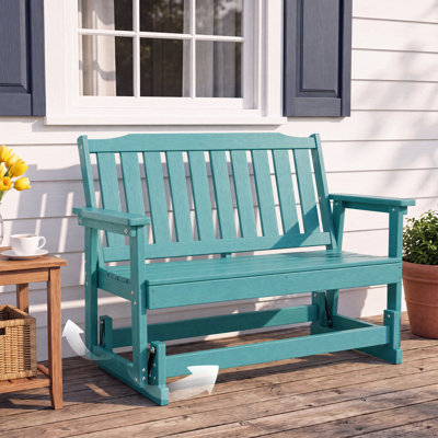 2-Person HDPE Patio Outdoor Bench with 560 LBS Capacity