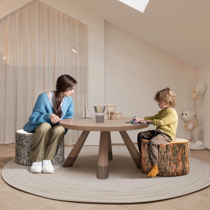 Repose-pieds avec repose-pieds Millwood Pines, Gris