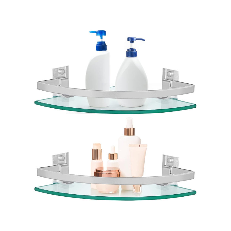 Glass Drill / Screw Bathroom Shelves
