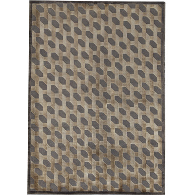 Hand-Knotted High-Quality Gray and Brown Area Rug