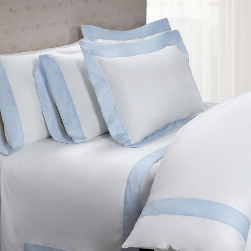 Eliana Sateen Fitted Sheet, California King, Ice Blue