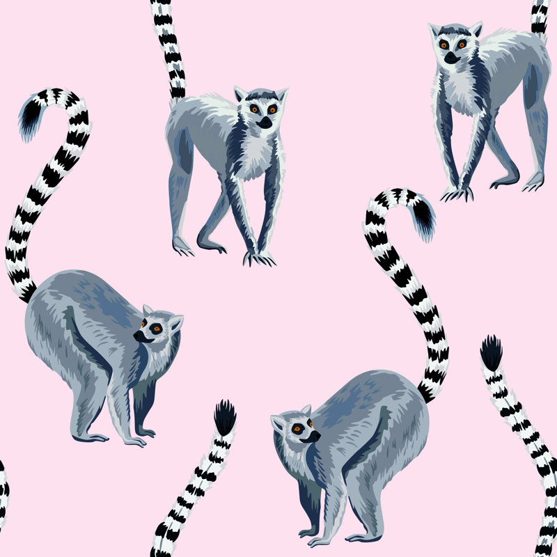 Rouleau de papier peint adhésif Lemur, L 10,42 po x l 25 po