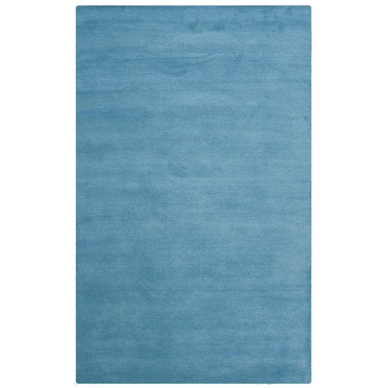 Moreau Hand Tufted Wool Solid Color Rug, Rectangle 5' x 8'