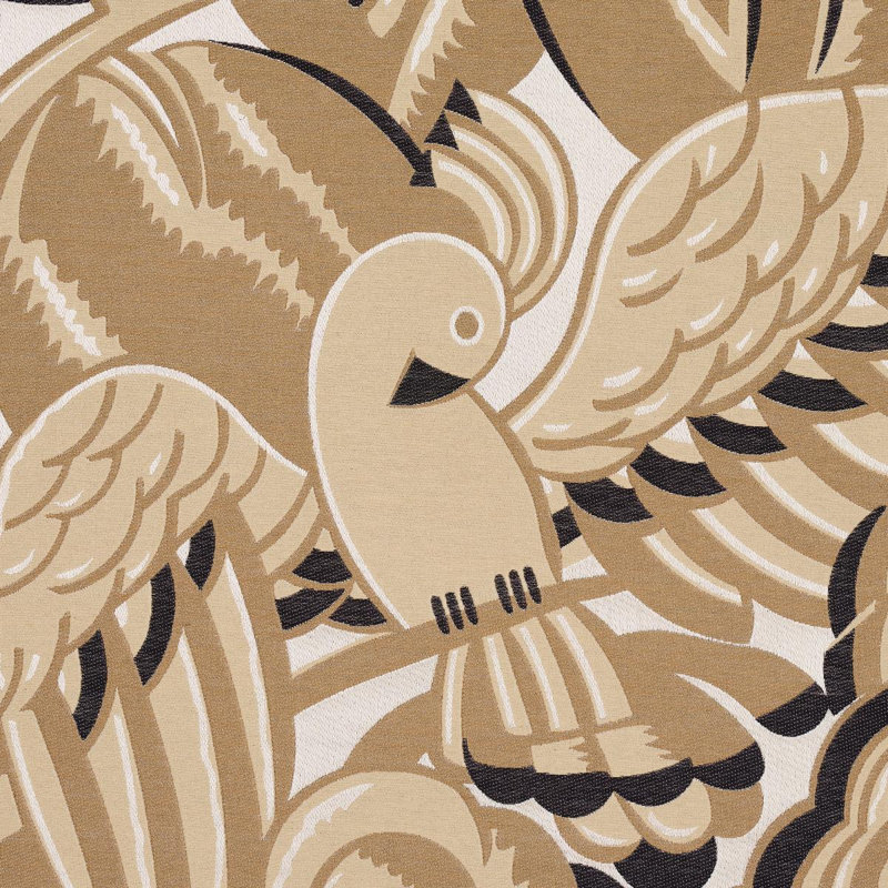 Parrots Moderne Fabric, Sandstone