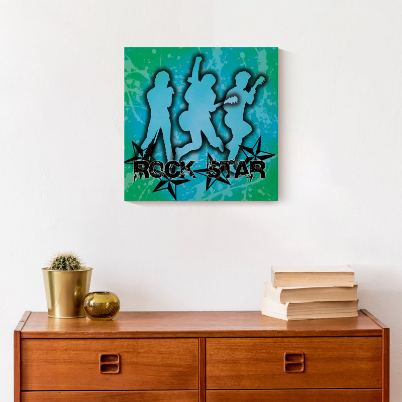 Rock Star Print On Canvas; 6C350CFC20F24A9BBEA41CE2AAB18F62 Square, 12" H x 12" W x 1.25" D
