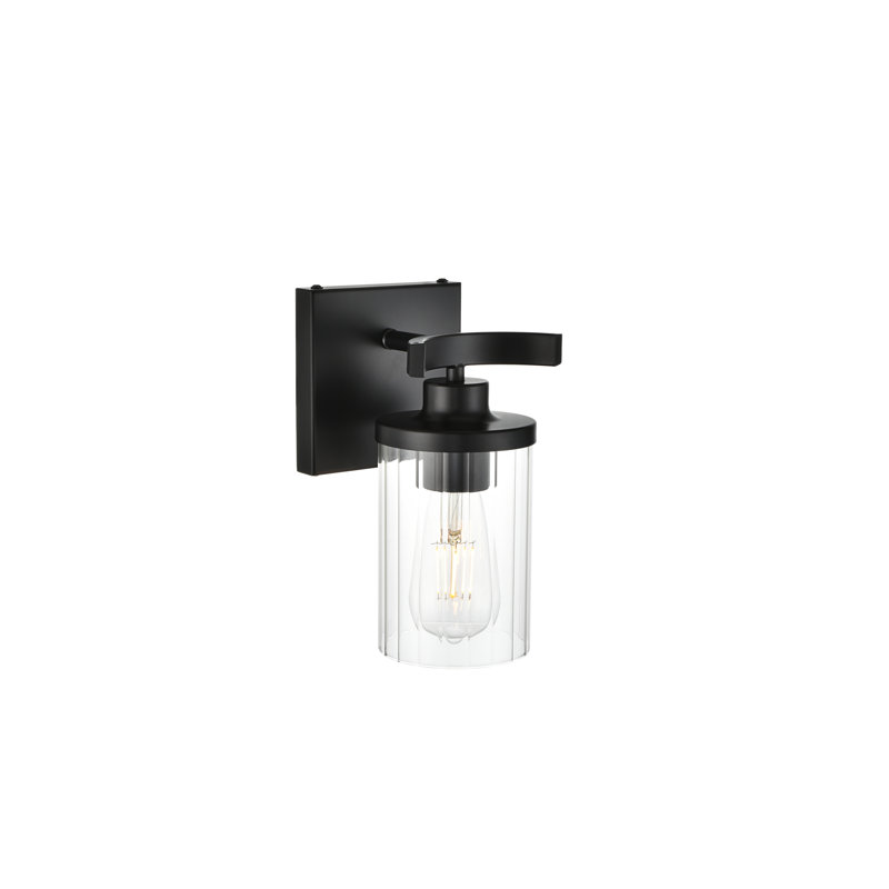 Éclairage pour meuble-lavabo à intensité variable Dariela, Noir, Une lumière, H 10 po x l 5 po x P 5 po