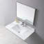 Dessus de meuble-lavabo en pierre de 37 po avec un lavabo rectangulaire encastré en céramique et un trou de robinet