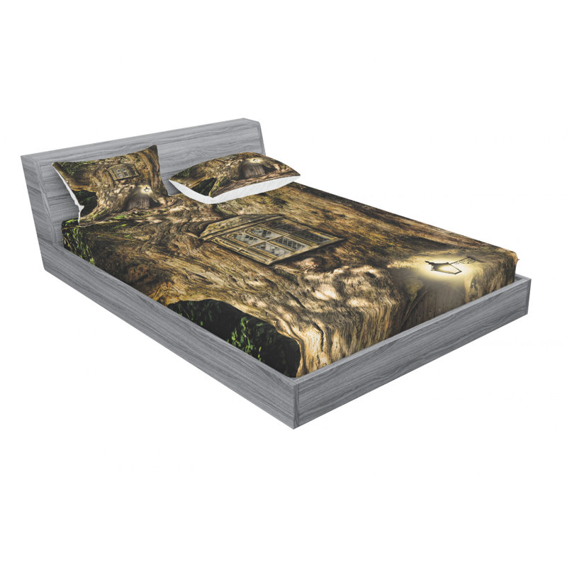 Ensemble de draps Fairytale House, Ensemble de drap pour grand lit avec drap-housse