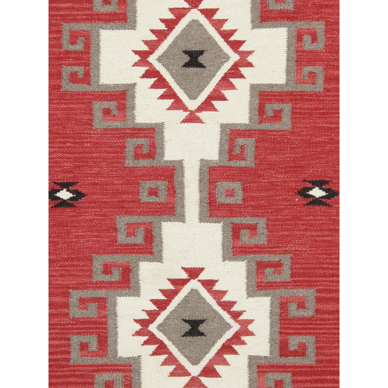 Tuscany Wool Oriental Area Rug in Rust