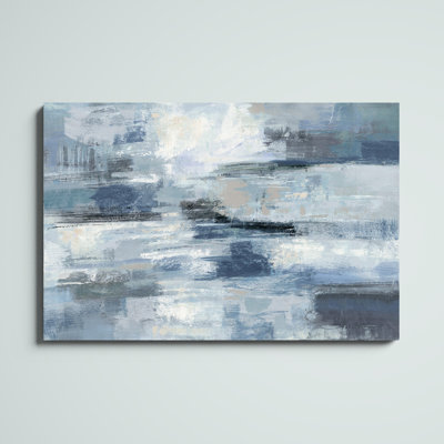 «Clear Water Indigo and Gray» par Silvia Vassileva, reproduction d'art sur toile tendue