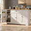 Buffet de style champêtre de 116 cm de large avec tiroir et étagères réglables, meuble de rangement pour cuisine-342289205-446850456