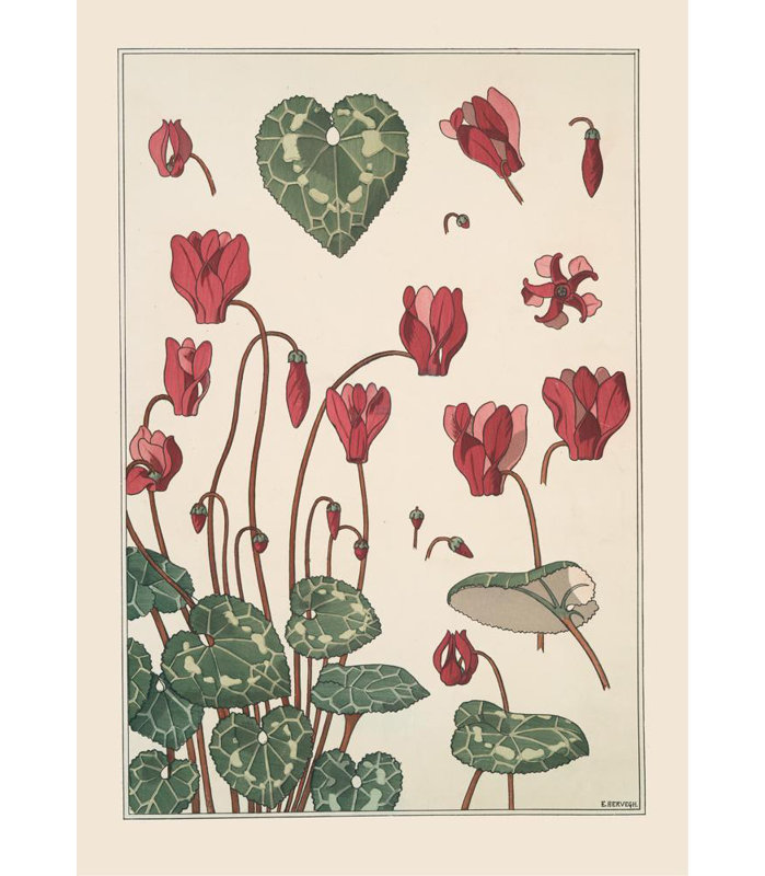 "Cyclamen" par Maurice Pillard Verneuil - Art mural sur toile tendue avec châssis, H 40 po x l 28 po