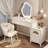 Makeup Vanity with Light mirror,4 drawers,Power Outlet