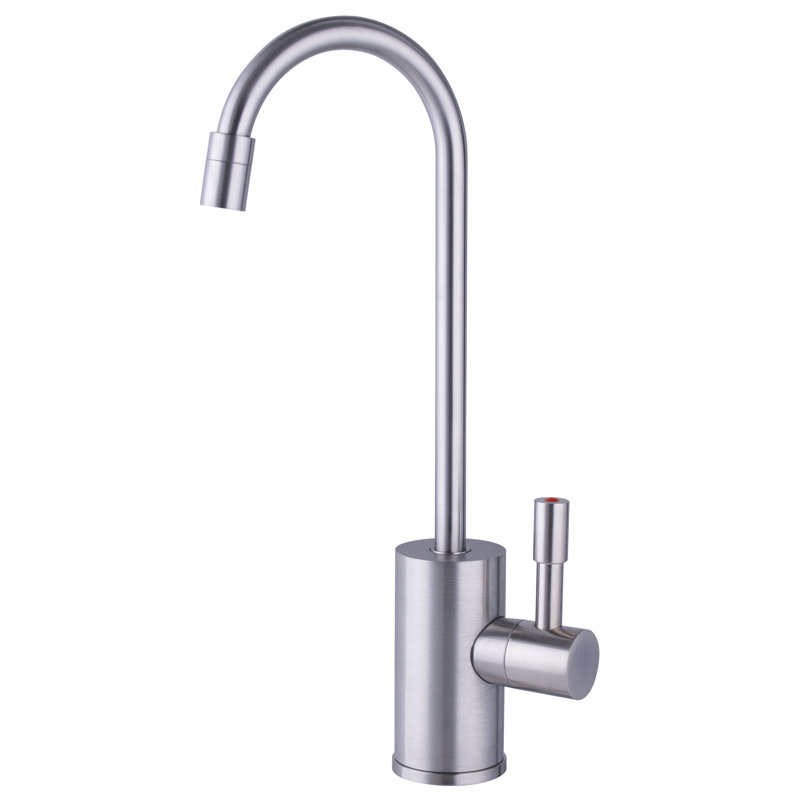 Robinet à une poignée pour système de distribution d'eau chaude, Nickel brossé