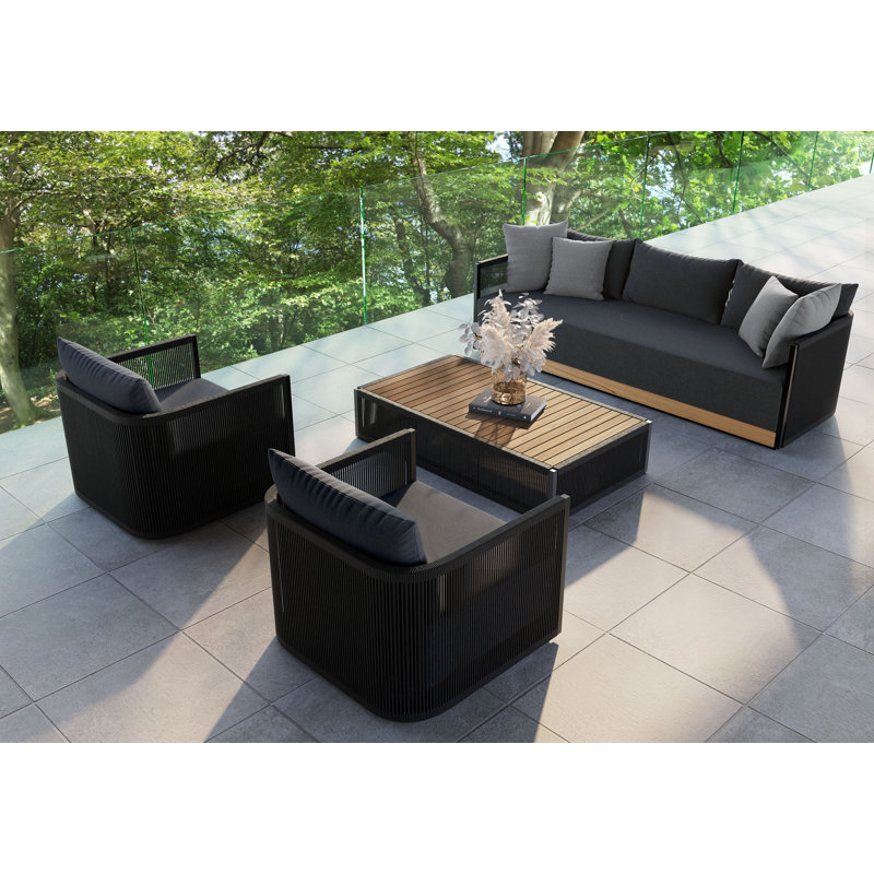 Fifer Coffee Table In Teak/Black