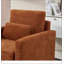 Chaise d'appoint moderne, fauteuil en tissu d'ameublement en chenille - style moderne, structure en bois massif-681419443