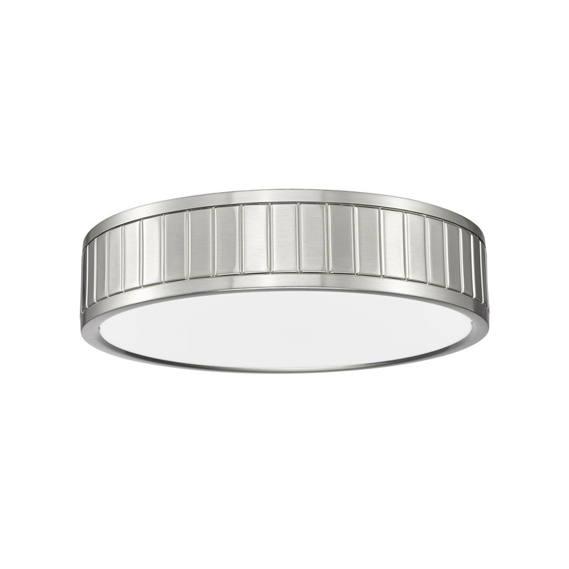 Brustrom Acrylic LED Flush Mount, Brushed Nickel