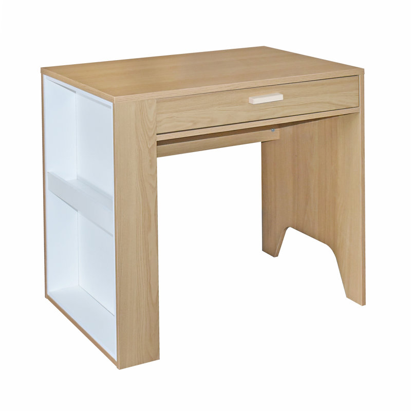Auguster 79.6Cm W Rectangle Writing Desk, Oak/White