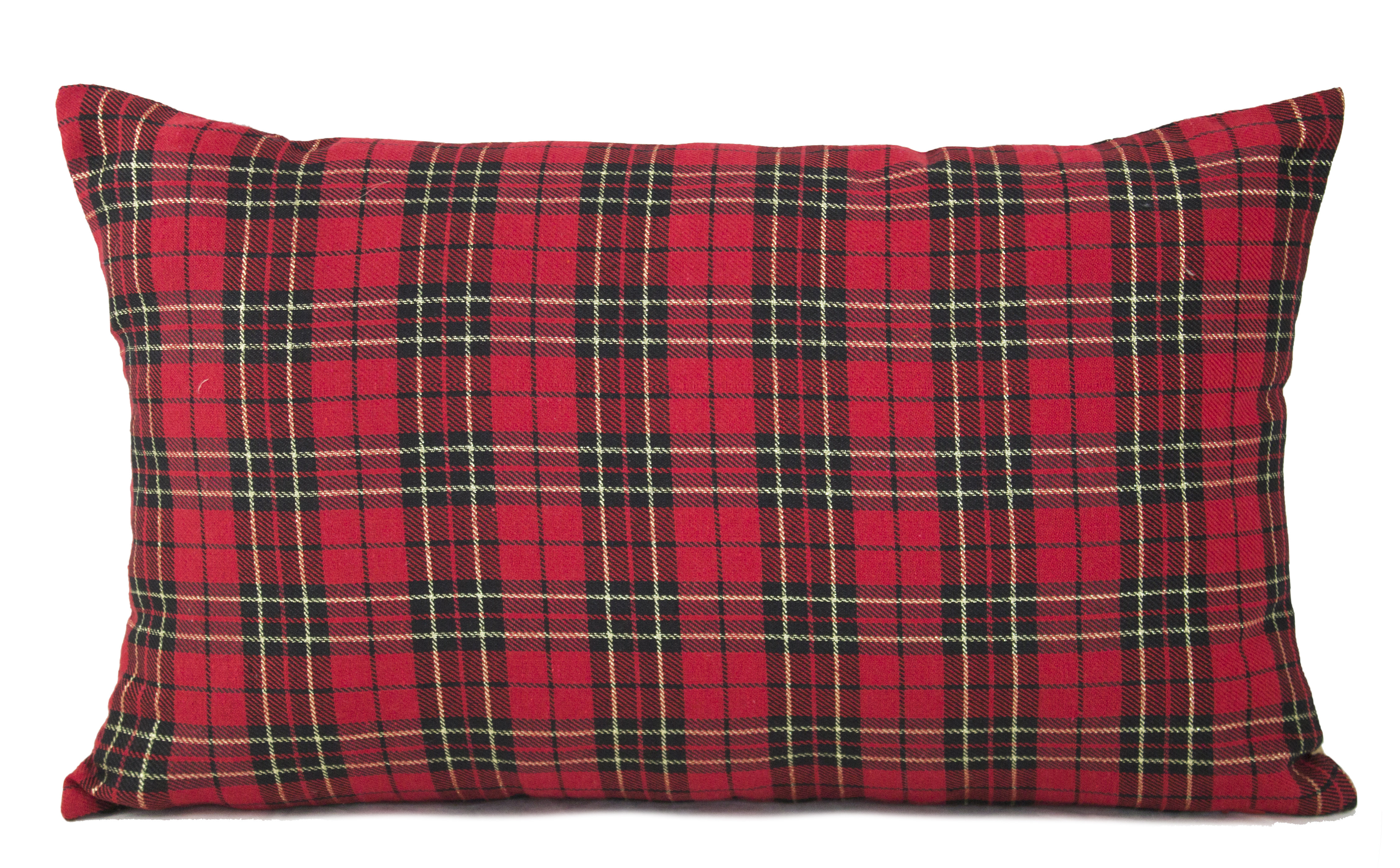 Millwood Pines Lanelle Holiday Plaid Lumbar Pillow Cover