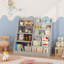 Bibliothèque, bibliothèque en bois à 4 niveaux pour petits espaces