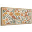 Motif floral rétro orange et vert, fleurs botaniques abstraites et antiques-101185495-111695736