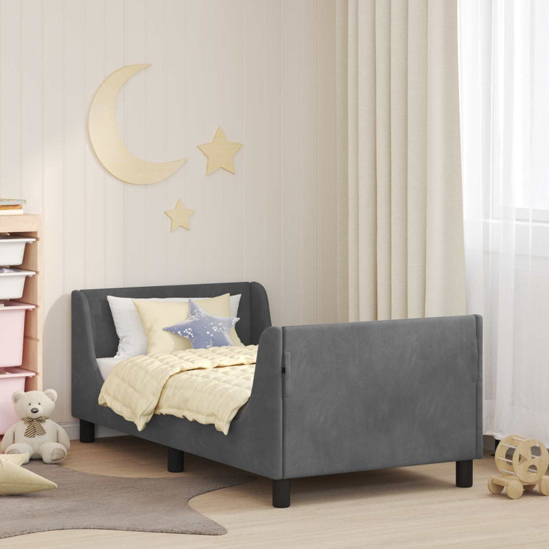 Bed Frame, European Toddler (80 x 160cm), Dark Grey/Black