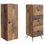  Cabinet Set 2 Pcs Engineered Wood Storage Living Room Office Bedroom-2146194339