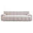 88"Cloud 3 Seater Chenille Sofa featuring Button Tufted Comfy Upholstered Couch, Silver lining