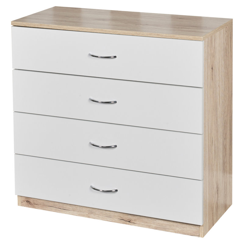 Keeton 75 cm W Chest of 4 Drawers, Oak/White