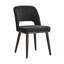 Chaise de salle à manger rembourrée avec pieds en bois massif (ensemble de 6)-130666965