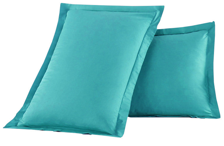 Polyester Sham Set, Queen, Turquoise