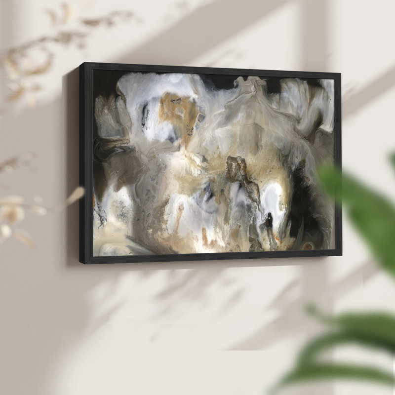 Fontaine de lumière II - reproduction encadrée - réarmable, H 16 po x l 20 po, Noir, noir, noir, noir