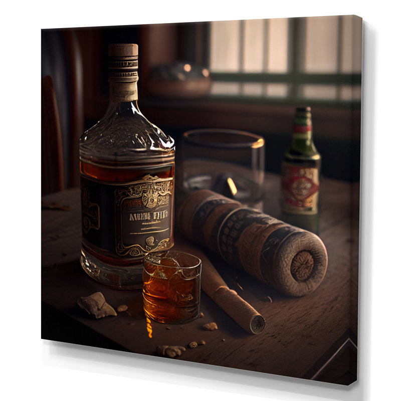 «Alhanol with Cigars IV», impression sur toile, H 36 po x l 36 po x P 1,5 po, Toile tendue