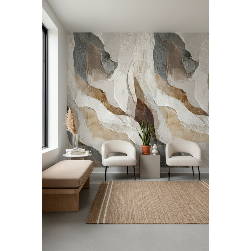 Papier peint abstrait texturé double rouleau