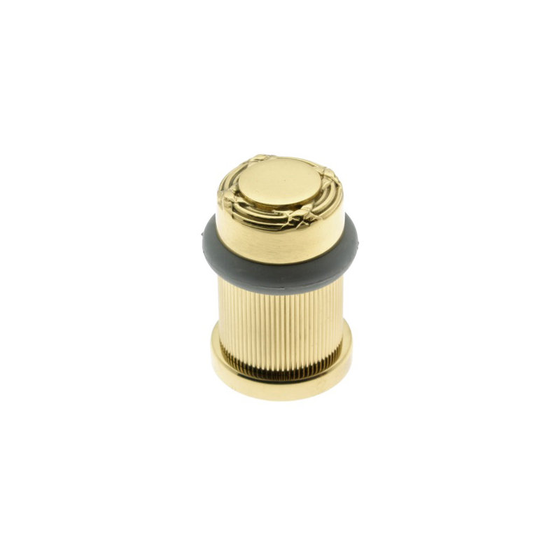 Solid Brass Floor Mount Stop, Polished Brass