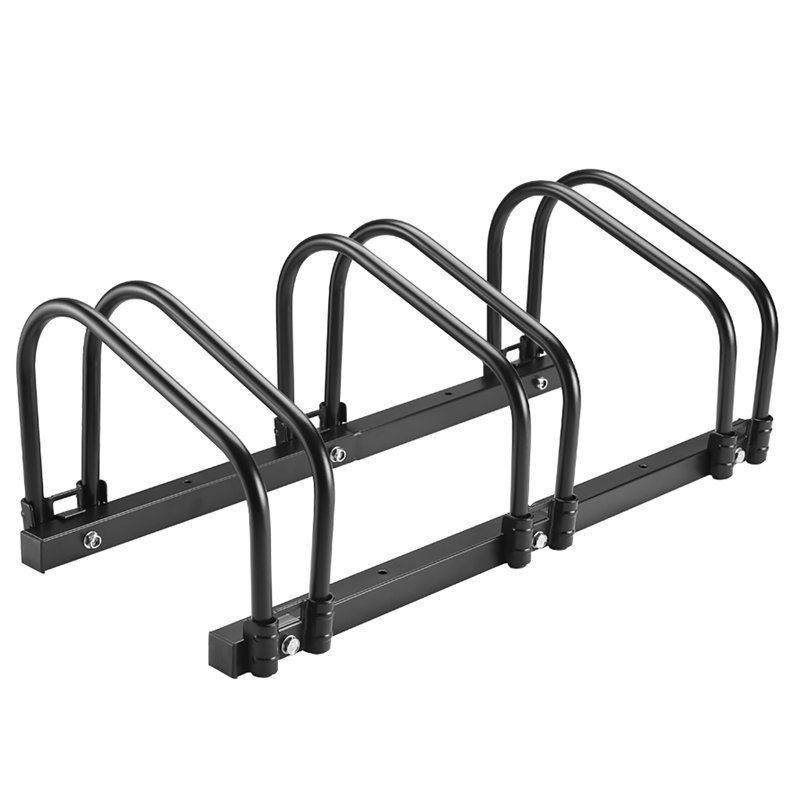  Support pour 3 vélos, support de garage intérieur, largeur de 2,4 po pour la plupart des vélos, 27,8 po x 12,6 po x 10,3 po, acier thermolaqué noir