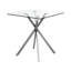 Sofa Side Table with Silver Chrome Legs Modern Night Stand