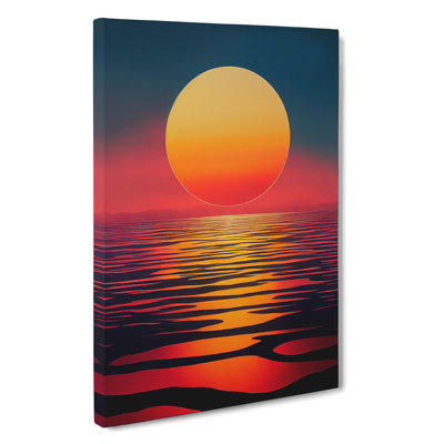 Brilliant Abstract Ocean Sunset - Wall Art