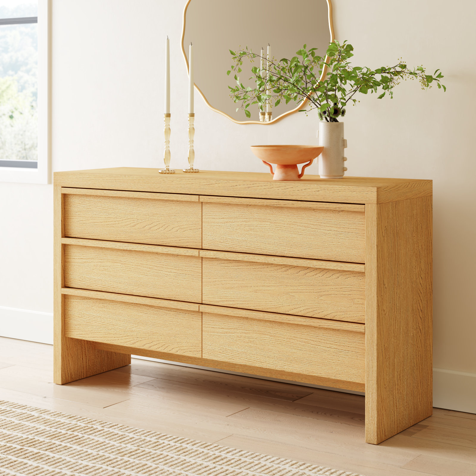 Sedona 6 - Drawer Dresser, Natural